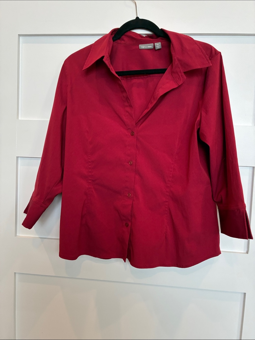 Apt. 9 Deep Red Button-Front Collared Shirt